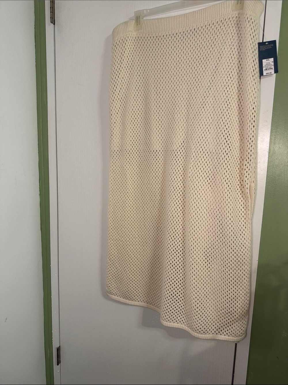 Universal Thread Cream Open-Knit Midi Skirt
